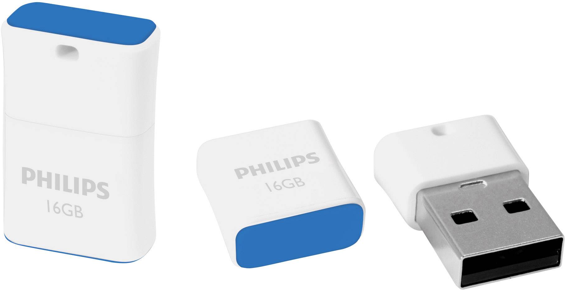 Philips PICO Clé USB 16 GB bleu FM16FD85B/00 USB 2.0-3