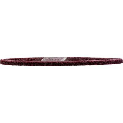 Un plateau ou plat peu profond ovale d'un rouge foncé pailleté avec une bande blanche traversant le centre du haut.
