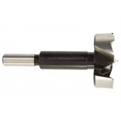 Mèche de Forstner à tige cylindrique et bords dentelés pour la réalisation de trous ronds et plats dans le bois.