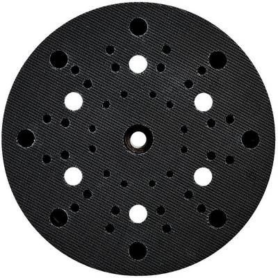 Un disque rond noir avec plusieurs trous espacés uniformément, probablement une partie d'un dispositif mécanique ou technique.
