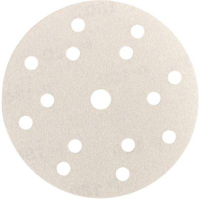 Disque abrasif circulaire avec plusieurs trous pour l'aspiration de la poussière.