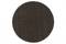 Un cercle brun foncé rond sur un fond blanc.
