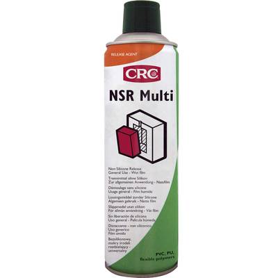 Bombe aérosol NSR Multi de CRC, agent de démoulage sans silicone pour applications générales, adapté aux PVC, PU et polymères similaires.
