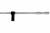 Une longue tige métallique étroite avec une poignée noire, probablement un outil ou un composant d'appareil.