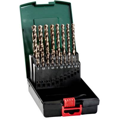 Ensemble de forets dans un coffret ouvert, avec différentes tailles allant de 1,5 à 6,5 mm.