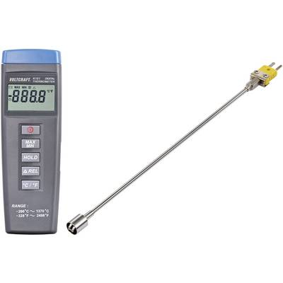 Thermomètre numérique portable avec une longue sonde métallique. L'affichage indique une lecture de température de '-888.8'. Idéal pour les mesures de température dans les applications scientifiques et industrielles.