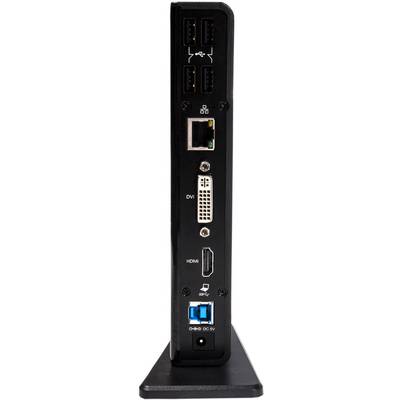 Plusieurs ports à l'arrière d'un appareil technique : 4 ports USB, Ethernet, DVI, HDMI et un port USB 3.0 bleu.