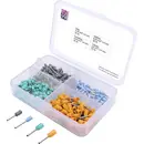 Assortiment d'embouts simples TRU COMPONENTS 0.14 mm² partiellement isolé gris, bleu clair, turquoise, orange 200 pc(s)