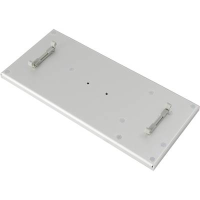 Une plaque rectangulaire en métal avec deux poignées sur les côtés. La plaque présente plusieurs petites protubérances rondes sur sa surface supérieure.