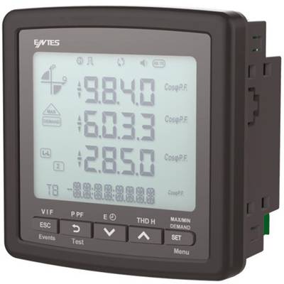 ENTES MPR-46S-96 Appareil de mesure numérique à encastrer Multimètre encastrable ENTES MPR-45S-96 RS485 16 Mo de mémoire