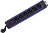Bloc multiprise avec interrupteur REV 0014612213 x6 bleu, noir contact de protection 1 pc(s)