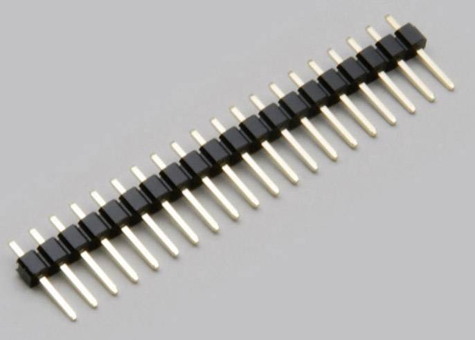 TRU COMPONENTS TC-2506254 Barrette mâle (standard) Nbr de rangées: 1 Nombre de pôles par rangée: 16 1 pc(s)
