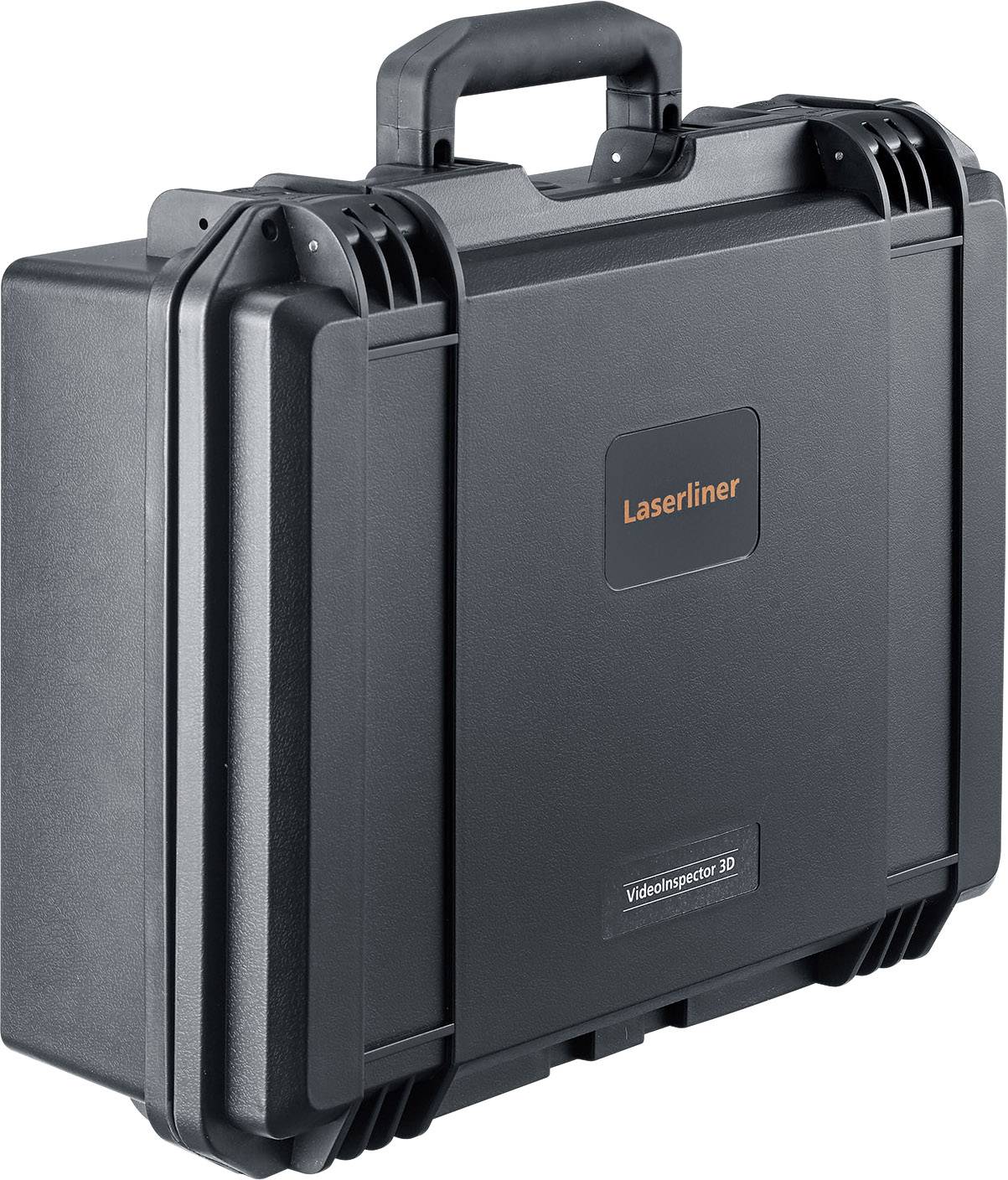 Un coffret de transport noir portant l'inscription 'Laserliner', adapté au transport sécurisé d'appareils sensibles.