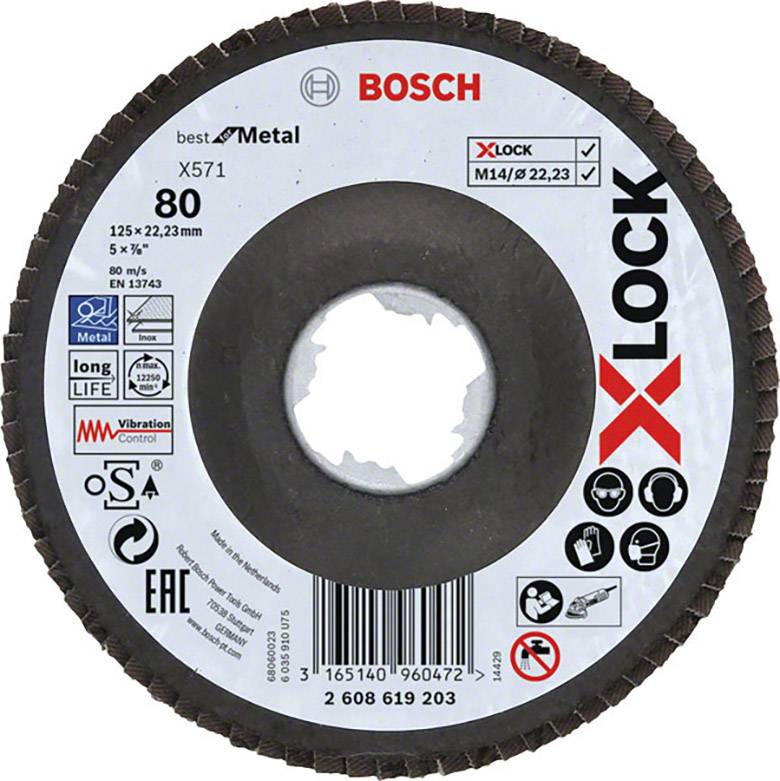 Bosch Accessories Diamètre 125 mm Grain=80 1 pc(s)