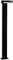 Luminaire extérieur moderne noir avec socle rectangulaire et tête lumineuse circulaire orientée vers le bas.