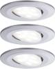 Spot LED encastrable pour salle de bains Paulmann Calla jeu de 3 18 W IP65 chrome (mat)
