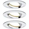 Paulmann Nova Plus Spot encastrable pour salle de bains jeu de 3 LED LED 20.4 W IP65 chrome
