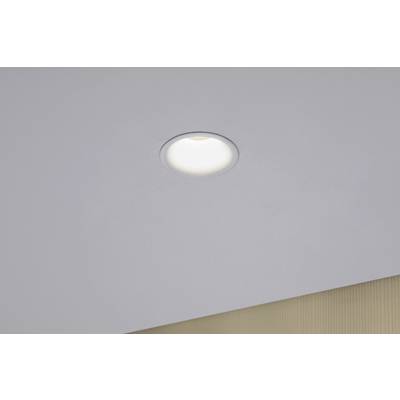 Spot LED rond encastré au plafond, illuminant brillamment un espace moderne. Design minimaliste sans câbles apparents.