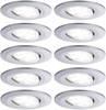 Paulmann Calla Spot LED encastrable pour salle de bains jeu de 10 60 W IP65 chrome (mat)