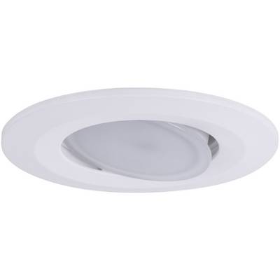 Luminaire encastré blanc, rond, au design épuré, adapté pour une installation au plafond à l'intérieur.