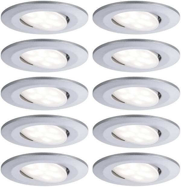 Paulmann Spot LED encastrable pour salle de bains jeu de 10 65 W chrome (mat)