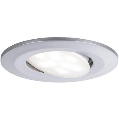 Plafonnier de design moderne avec base circulaire couleur argent et éclairage LED lumineux, adapté aux espaces résidentiels ou professionnels.