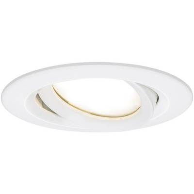 Plafonnier rond avec cadre blanc et insert orientable. Adapté pour un éclairage moderne des espaces.
