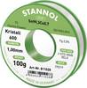 Stannol Kristall 600 Fairtin Étain à souder sans plomb sans plomb Sn99,3Cu0,7 REL0 100 g 1 mm