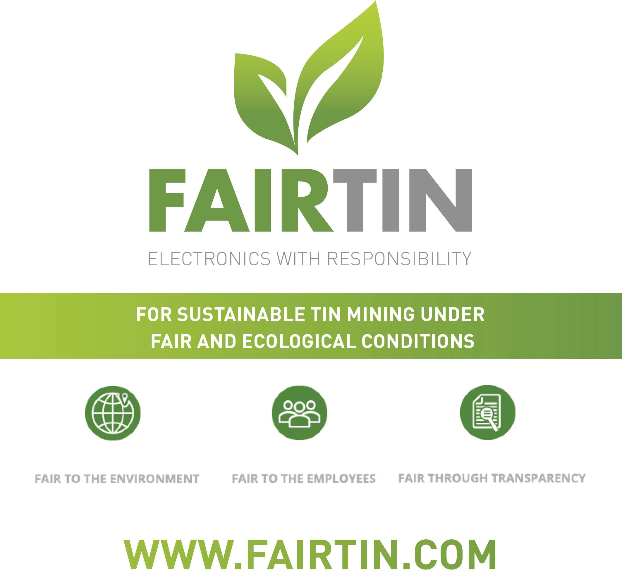 'FAIRTIN : Électronique avec responsabilité. Pour une extraction minière de l'étain durable, équitable et écologique. fairtin.com.'