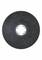 Disque de meulage noir et rond, avec un trou central, utilisé pour l'usinage des métaux.
