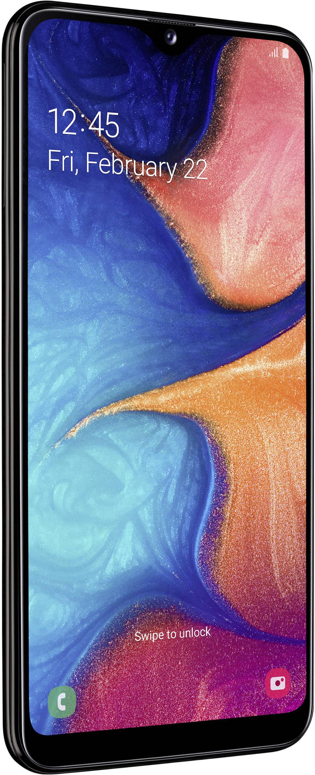 Smartphone avec écran coloré ; Heure et date : '12:45, vendredi, 22 février' ; Texte : 'Déverrouillez en glissant l'écran'