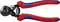 Ciseaux Knipex rouges et bleus, adaptés pour couper des câbles jusqu'à 2 mm de diamètre. Numéro de modèle visible sur la poignée.