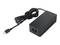 Adaptateur secteur noir pour ordinateur portable avec câble et port USB-C, adapté pour charger des ordinateurs portables.