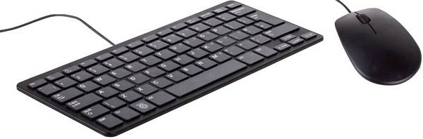 Raspberry Pi® Desktop Kit USB Kit souris + clavier  allemand, QWERTZ noir