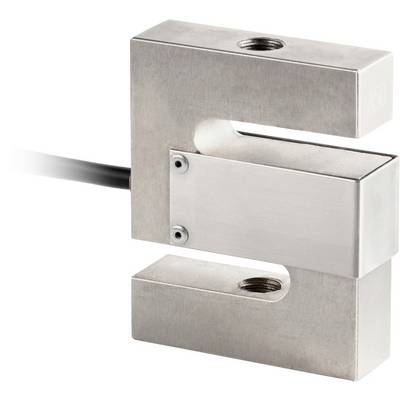 Un capteur de cellule de pesage en S en métal avec câble. Utilisé pour mesurer le poids ou la force dans des applications industrielles.