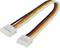'Connecteur Molex 4 broches avec fil jaune, rouge, noir et blanc.'