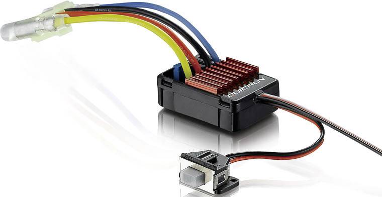 Régulateurs avec câbles et dissipateurs thermiques pour la commande de moteurs électriques, adaptés aux modèles télécommandés.