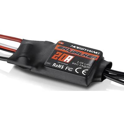 Hobbywing Skywalker 20A Régulateur brushless pour avion Charge admissible (max.): 25 A 