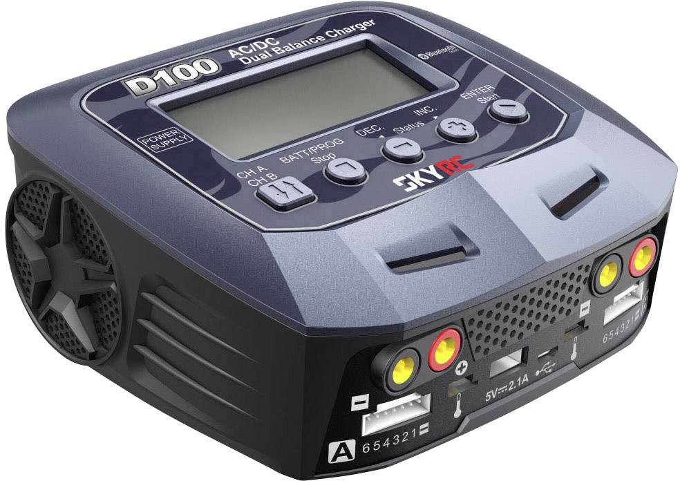 SKYRC D100 V2 Chargeur multifonction de modélisme 10 A Li-polymère, LiFePO, Li-ion, LiHV, NiMH, NiCd, plomb-1