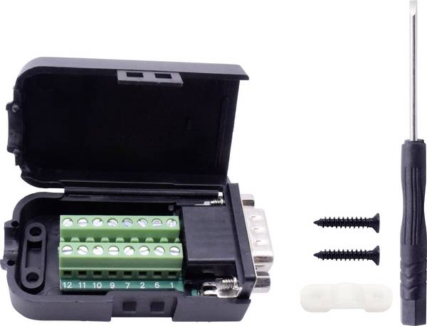 TRU COMPONENTS  T1904C096 Kit embase SUB-D mâle  Nombre de pôles: 15 raccord à vis 1 pc(s)