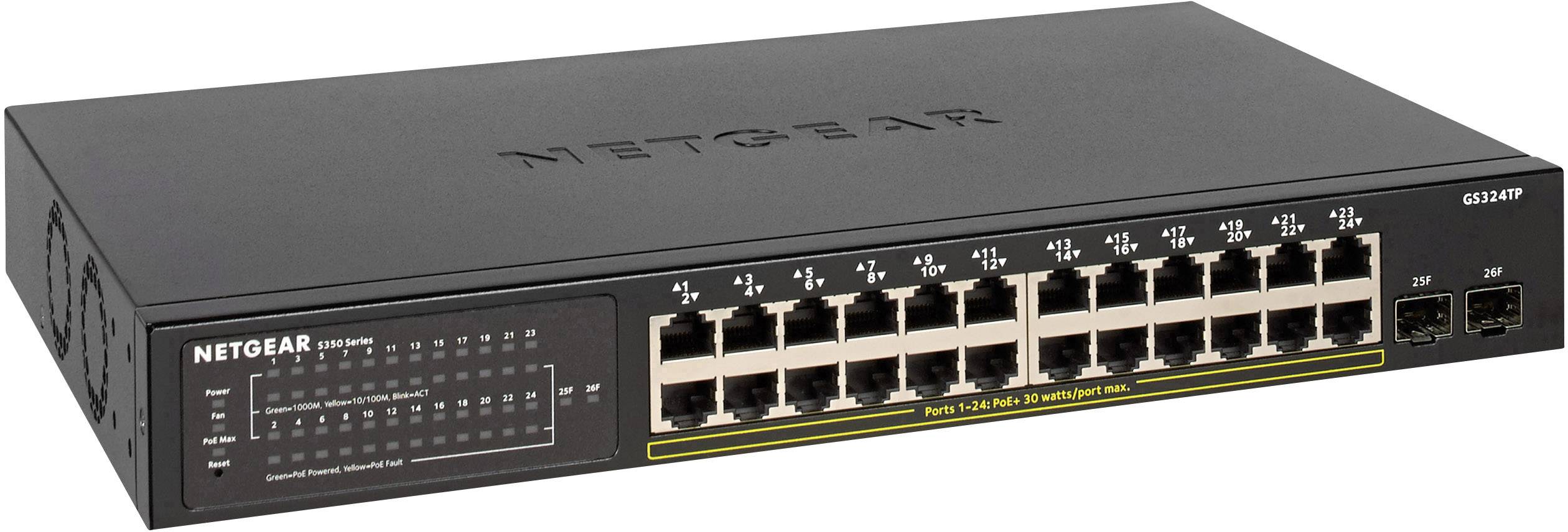 Switch réseau RJ45/SFP NETGEAR GS324TP100EUS GS324TP100EUS 1 pc(s) Conrad.fr