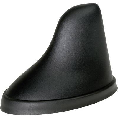 Un élément noir, en forme d'aileron de requin, qui semble être une antenne pour des véhicules modernes.