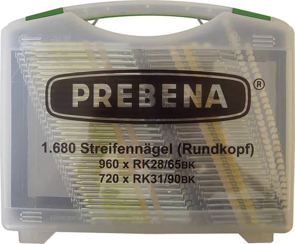 Prebena RK-Box Set de clous en bande à tête ronde   1680 pc(s)