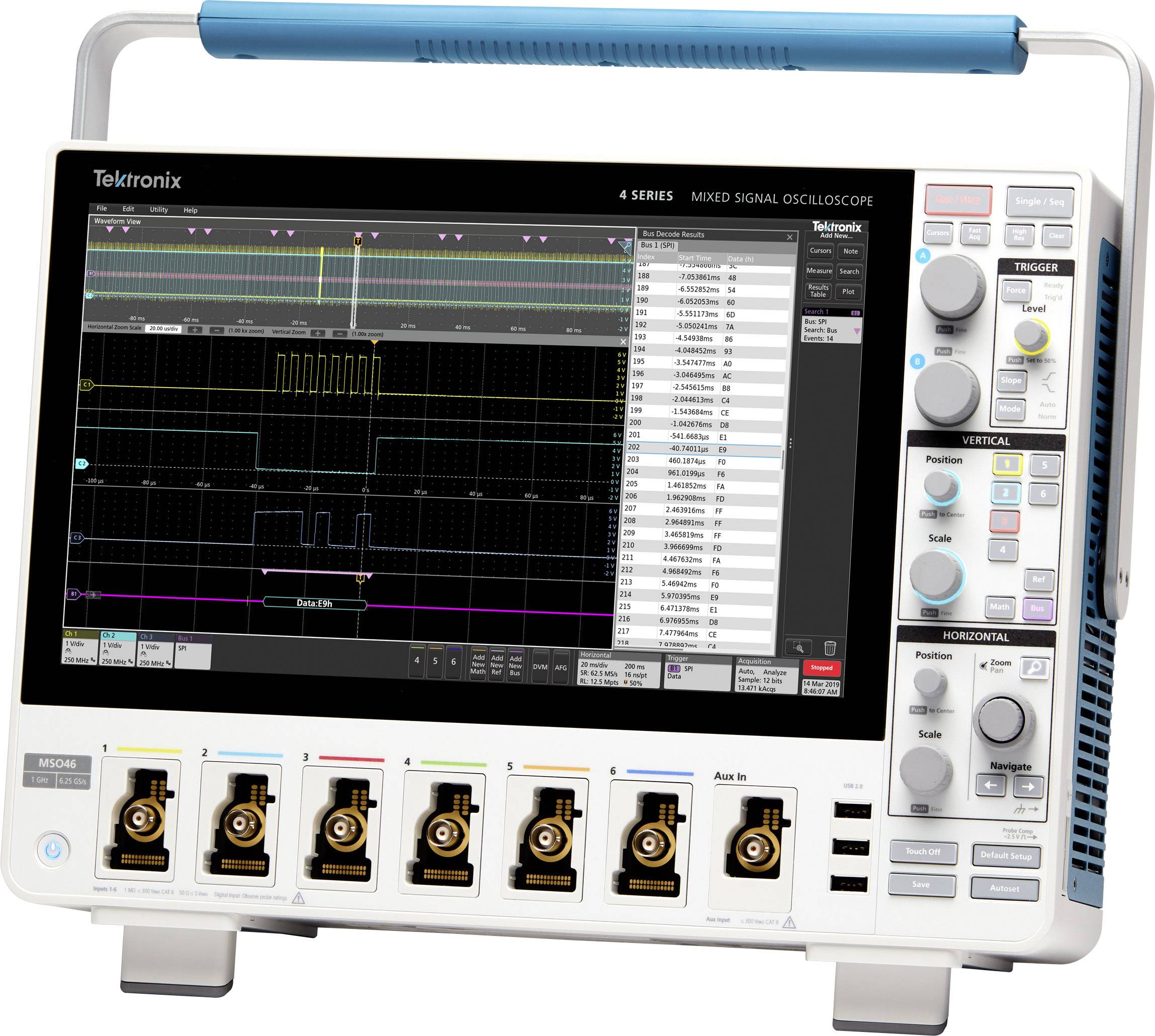 Oscilloscope numérique Tektronix MSO46 4-BW-1500 1.5 GHz 6.25 Géch/s 31.25 Mpts 12 bits-1