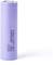 Batterie cylindrique lilas en lithium-ion avec impression latérale 'INR21700-40T SAMSUNG SDI'.