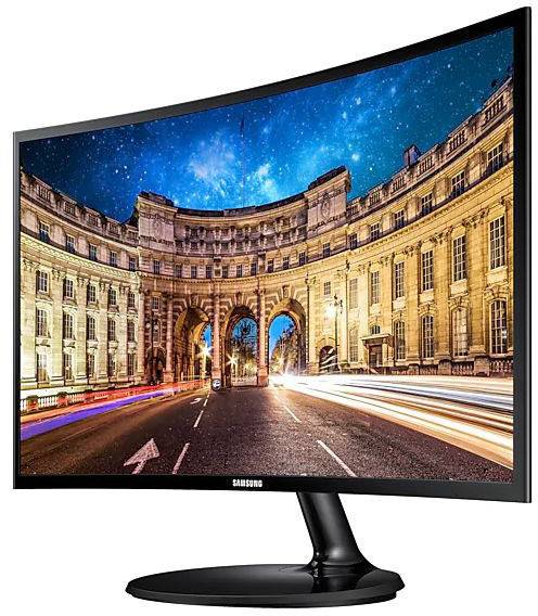 Samsung C27F390FHU Moniteur LED 68.6 cm (27 pouces) CEE G (A - G);1920 x 1080 pixelsFull HD4 msHDMI™, VGA, audio, stéréo-1