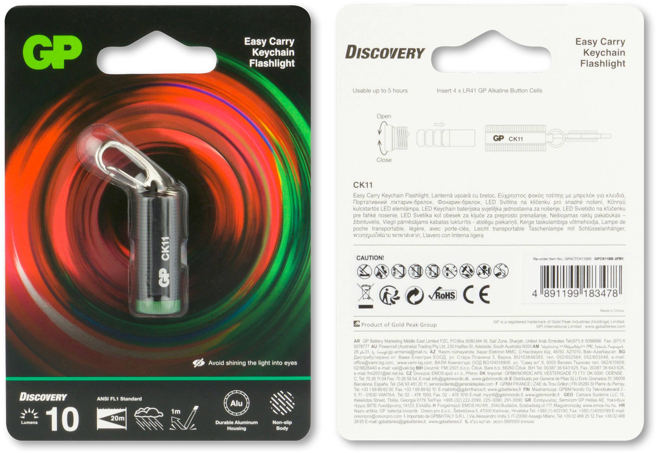 GP Discovery CK11 LED Lampe porte-clés à pile(s) 10 lm 5 h 11.5 g-5