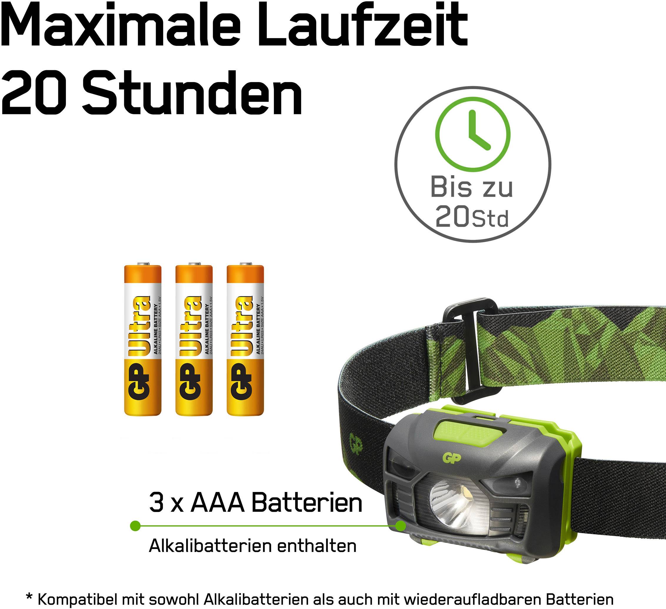 Lampe frontale LED GP Discovery CH34 100 lm 20 h 260GPACTCH34000-4