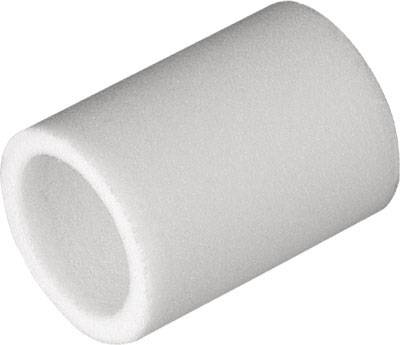 Pièce cylindrique blanche en mousse, susceptible de servir de filtre ou d'amortisseur.