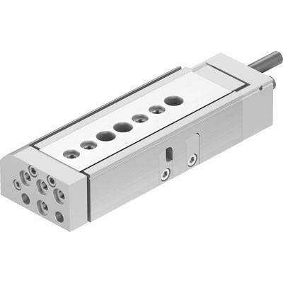 Un vérin pneumatique à points de fixation multiples et mécanisme coulissant, utilisé pour l'automatisation industrielle.